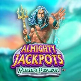 Almighty Jackpots – Realm of Poseidon logo – Jackpots by Novomatic at Spinrise Casino
