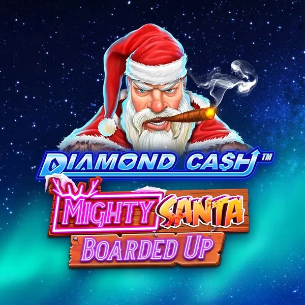 Diamond Cash Mighty Santa Boarded Up slot icon by Greentube, available at Spinrise Casino