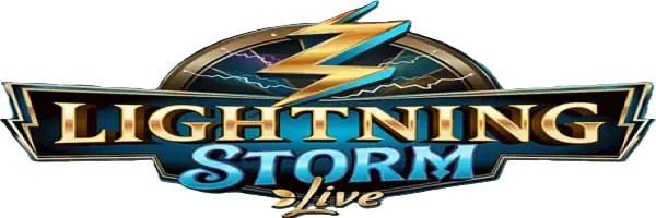 Lightning Storm logo by Evolution at Spinrise Casino